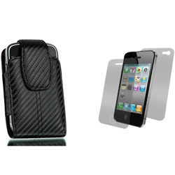 Premium Carbon Fiber Style Vertical Case Model# IP3GS-CarbonV