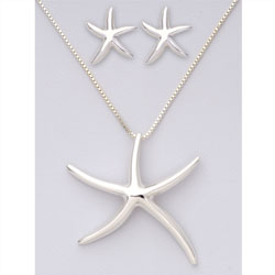 Starfish Earring & Necklace Set&nbsp;&nbsp;Model#&nbsp;JS322