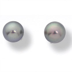 Black Pearl Studs&nbsp;&nbsp;Model#&nbsp;JE6MM-B