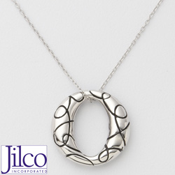 Oval Oxidized Necklace Model# JN339