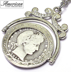 Silver Barber Quarter Spinner Pendant&nbsp;&nbsp;Model#&nbsp;251