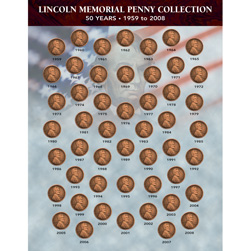Lincoln Memorial Penny Collection 1959-2008 Model# 1729