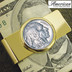 Half Dollar Goldtone Money Clip Model# 2222