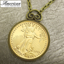 1933 Double Eagle $20 Gold Piece Replica Pendant&nbsp;&nbsp;Model#&nbsp;2253