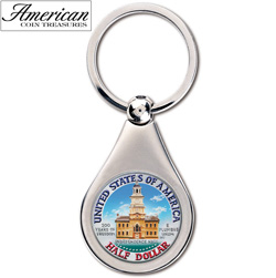 JFK Colorized Bicentennial Half Dollar Key Chain Model# 3657