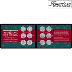 Complete Collection of America's New Nickel Designs in Soft Wallet (BU Condition)&nbsp;&nbsp;Model#&nbsp;7119