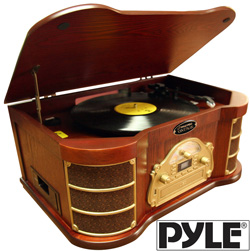 Nostalgia Stereo with Turntable/USB Record/iPodĀ® Connectivity Model# PTCDS2UI