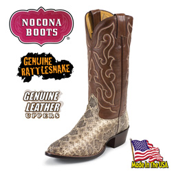 Rattlesnake Skin Boots Model# MD8201