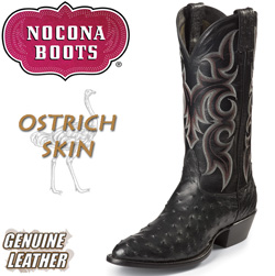 Black Full Quill Ostrich Boots Model# MD8501
