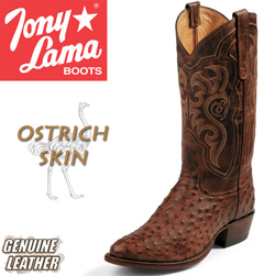 Tony Lama Chocolate Ostrich Boots&nbsp;&nbsp;Model#&nbsp;CZ8965
