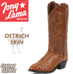Tony Lama Peanut Brittle Full Quill Ostrich Boots Model# CZ800