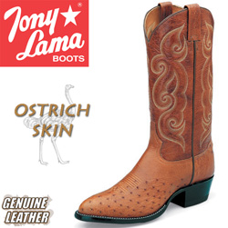 Tony Lama Peanut Brittle Smooth Ostrich Boots&nbsp;&nbsp;Model#&nbsp;CZ872