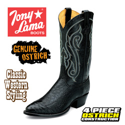 Black Ostrich Boots&nbsp;&nbsp;Model#&nbsp;CZ910