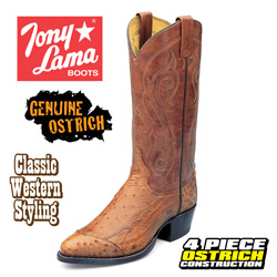 Brown Ostrich Boots&nbsp;&nbsp;Model#&nbsp;CZ906