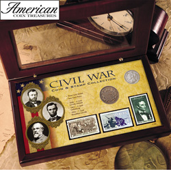 Civil War Coin & Stamp Collection Boxed Set Model# 11165