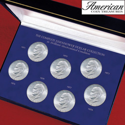 Complete Eisenhower Dollar Collection in Brilliant Uncirculated Condition&nbsp;&nbsp;Model#&nbsp;1636