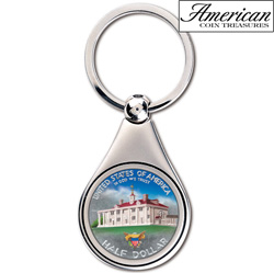 Colorized Washington Commemorative Half Dollar Coin Keychain Model# 4354