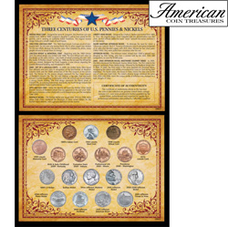 Three Centuries of U.S. Pennies & Nickels Model# 1990