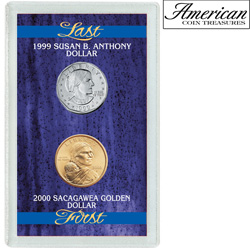 Last Susan B. Anthony Dollar & First Sacagawea Dollar Model# 1633