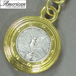 Mustard Seed Keychain with 1/20 Oz Silver Libertad Angel Model# 2980