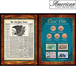 New York Times Civil War Coin & Stamp Collection&nbsp;&nbsp;Model#&nbsp;50009