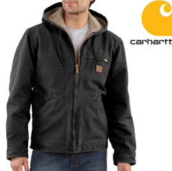 Carhartt® Sherpa Lined Sierra Jacket - Black&nbsp;&nbsp;Model#&nbsp;J141