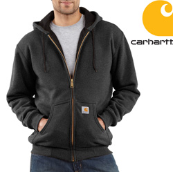 Carhartt® Zip Front Hooded Sweatshirt - Charcoal Heather&nbsp;&nbsp;Model#&nbsp;J149