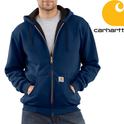 Carhartt® Zip Front Hooded Sweatshirt - Navy&nbsp;&nbsp;Model#&nbsp;J149
