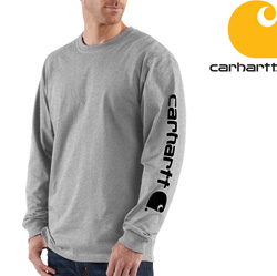 Carhartt® Long Sleeve Graphic Shirt - Gray Model# K231
