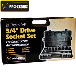 21 Piece 3/4 Inch Drive Socket Set SAE&nbsp;&nbsp;Model#&nbsp;PS07485
