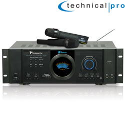 Integrated Amp with 2 Wireless Mics Model# iaw852