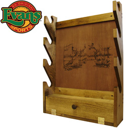 Wooden 4-Gun Rack with Storage Compartment&nbsp;&nbsp;Model#&nbsp;TC28-07