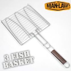 BBQ Triple Fish Basket Model# MANV3