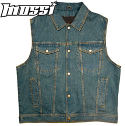 Mossi� Men's Denim Biker Vest&nbsp;&nbsp;Model#&nbsp;20-108D-38