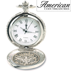 Silver Barber Half Dollar Pocket Watch&nbsp;&nbsp;Model#&nbsp;11451