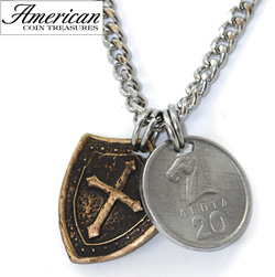 Horse and Shield Men's Necklace Model# 11354