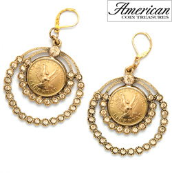 Angel Coin Crystal Chandelier Earrings Model# 11446