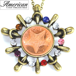 Starfish Multi-Stone Pendant&nbsp;&nbsp;Model#&nbsp;11286