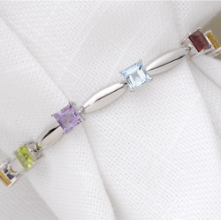 Multi-Color 7mm Gemstone Bracelet&nbsp;&nbsp;Model#&nbsp;JB5413