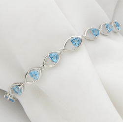 Blue 6mm Gemstone Bracelet Model# JB589-BT