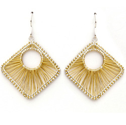 14k Yellow/White Gold Wire Earrings Model# JE149