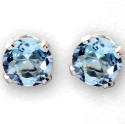 Blue Topaz Stud Earrings Model# JE649-BT