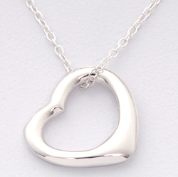 Sterling Silver Floating Heart Necklace Model# JN151