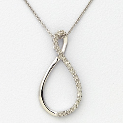 White Gold and Diamond Infinity Pendant&nbsp;&nbsp;Model#&nbsp;JN340