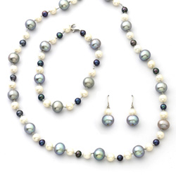 White/Black/Grey Pearl Bracelet Model# JS209