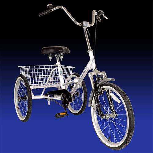 Silver Folding Adult 3 Wheel Trike
