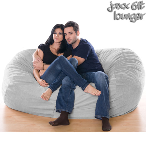 6FT VELVISH BEANBAG-GRAY