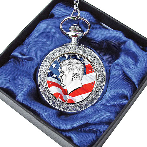 JFK 1/2 Dollar Pocket Watch