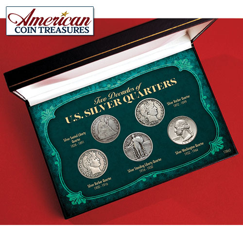 2 Decades of US Silver Quarters