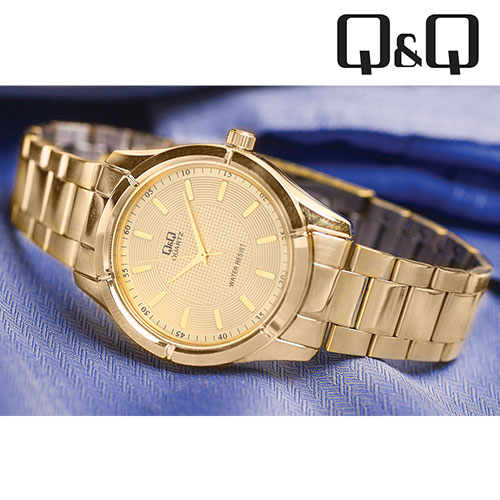 Q&Q Gold Dress Watch
